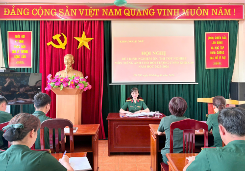 KHOA NGOẠI NGỮ TỔ CHỨC HỘI NGHỊ RÚT KINH NGHIỆM ÔN, THI TỐT NGHIỆP MÔN TIẾNG ANH CHO CỬ NHÂN PHÂN ĐỘI KHÓA 29