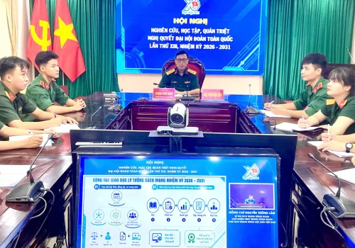 TUỔI TRẺ HỌC VIỆN HẬU CẦN HỌC TẬP, QUÁN TRIỆT NGHỊ QUYẾT ĐẠI HỘI ĐOÀN TOÀN QUỐC LẦN THỨ XIII