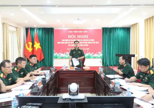 HỌC VIỆN HẬU CẦN GIAO NHIỆM VỤ ĐOÀN CÔNG TÁC THAM GIA XÂY DỰNG CÔNG TRÌNH KHẨN CẤP TẠI LAI CHÂU