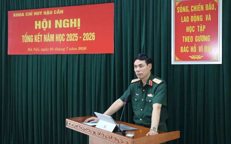 KHOA CHỈ HUY HẬU CẦN TỔNG KẾT NĂM HỌC 2025 - 2026: KHẲNG ĐỊNH VỊ THẾ NÒNG CỐT, TẠO ĐỘNG LỰC PHÁT TRIỂN TRONG GIAI ĐOẠN MỚI