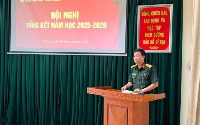 KHOA CHỈ HUY HẬU CẦN TỔ CHỨC TỔNG KẾT NĂM HỌC 2025 - 2026 TẠI CÁC BỘ MÔN