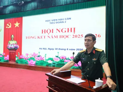 TIỂU ĐOÀN 2 TỔ CHỨC HỘI NGHỊ TỔNG KẾT NĂM HỌC 2025 - 2026
