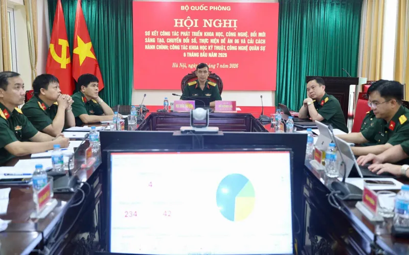 HỌC VIỆN HẬU CẦN DỰ HỘI NGHỊ SƠ KẾT CÔNG TÁC PHÁT TRIỂN KHOA HỌC, CÔNG NGHỆ, ĐỔI MỚI SÁNG TẠO, CHUYỂN ĐỔI SỐ, THỰC HIỆN ĐỀ ÁN 06 VÀ CẢI CÁCH HÀNH CHÍNH; CÔNG TÁC KHOA HỌC KỸ THUẬT, CÔNG NGHỆ QUÂN SỰ 6 THÁNG ĐẦU NĂM 2026