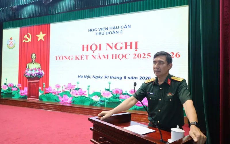 TIỂU ĐOÀN 2 TỔ CHỨC HỘI NGHỊ TỔNG KẾT NĂM HỌC 2025 - 2026