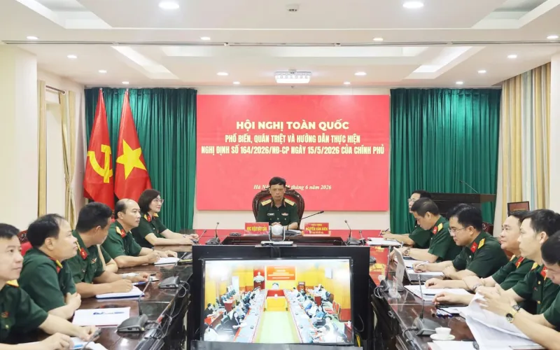 Học viện Hậu cần tham dự Hội nghị trực tuyến toàn quốc quán triệt, triển khai Nghị định số 164/2026/NĐ-CP về kiểm soát tài sản, thu nhập