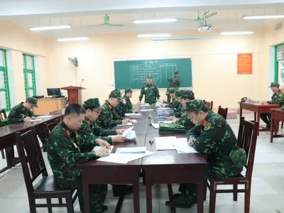 HỌC VIỆN HẬU CẦN TỔ CHỨC DIỄN TẬP CHỈ HUY - CƠ QUAN 1 BÊN 2 CẤP TRÊN BẢN ĐỒ KẾT HỢP THỰC ĐỊA CHO HỌC VIÊN CÁC CHUYÊN NGÀNH