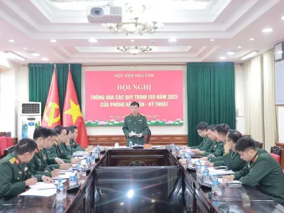 HỌC VIỆN HẬU CẦN TỔ CHỨC HỘI NGHỊ THÔNG QUA  CÁC QUY TRÌNH ISO NĂM 2025 CỦA PHÒNG HẬU CẦN – KỸ THUẬT