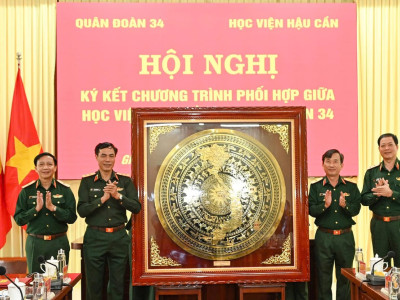 HỌC VIỆN HẬU CẦN VÀ QUÂN ĐOÀN 34  KÝ KẾT PHỐI HỢP GIAI ĐOẠN 2025 - 2030
