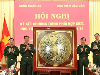 HỌC VIỆN HẬU CẦN VÀ QUÂN ĐOÀN 34  KÝ KẾT PHỐI HỢP GIAI ĐOẠN 2025 - 2030