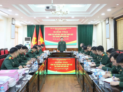 KIỂM TRA CÔNG TÁC PHỔ BIẾN, GIÁO DỤC PHÁP LUẬT CHO THANH NIÊN TẠI HỌC VIỆN HẬU CẦN