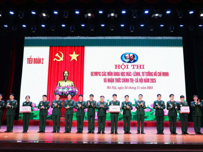 TIỂU ĐOÀN 2 TỔ CHỨC HỘI THI OLYMPIC CÁC MÔN  KHOA HỌC MÁC-LÊNIN, TƯ TƯỞNG HỒ CHÍ MINH VÀ NHẬN THỨC CHÍNH TRỊ - XÃ HỘI NĂM 2025
