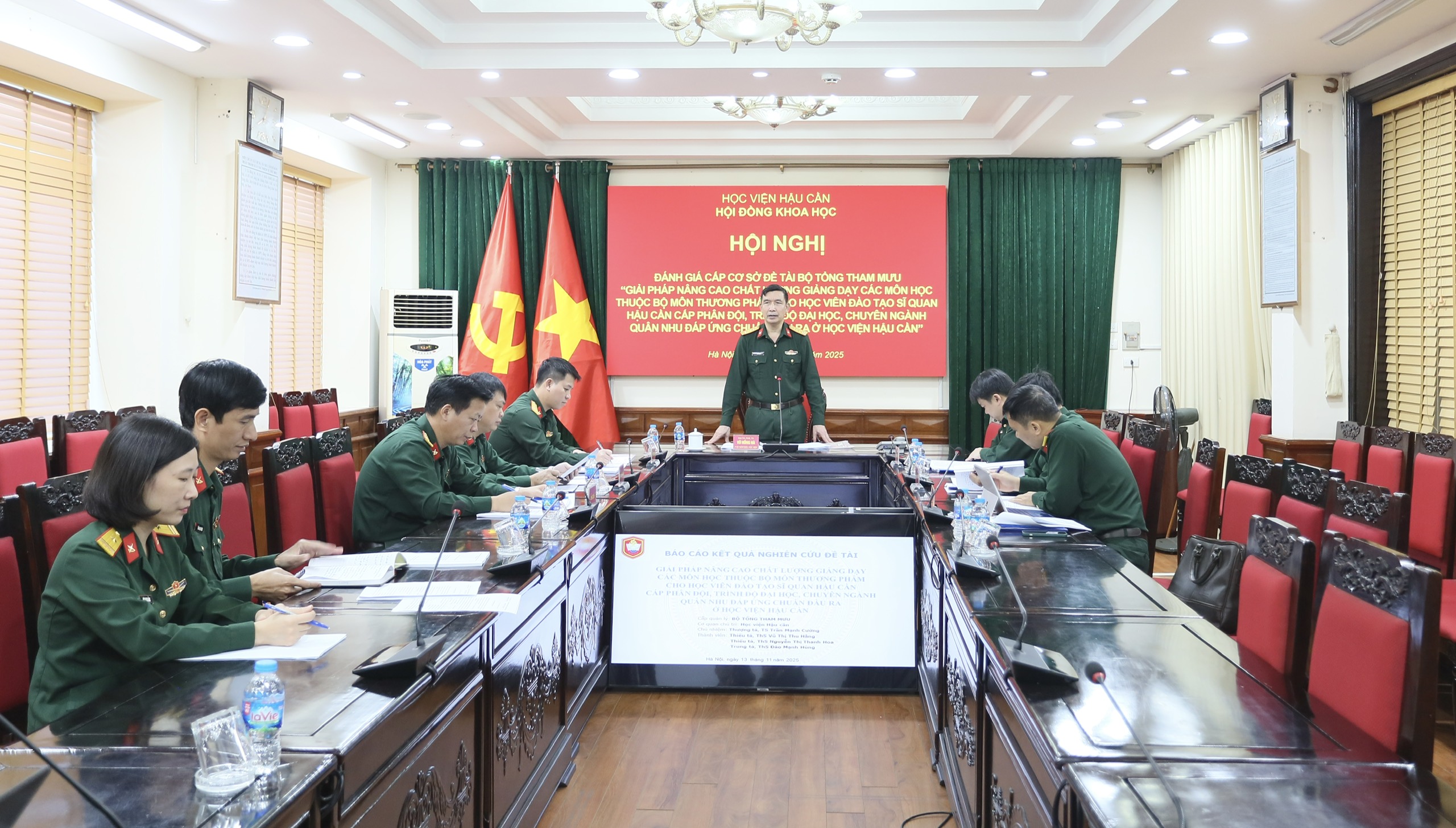 HỌC VIỆN HẬU CẦN TỔ CHỨC HỘI NGHỊ ĐÁNH GIÁ CẤP CƠ SỞ ĐỀ TÀI CẤP BỘ TỔNG THAM MƯU