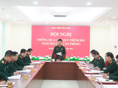 HỌC VIỆN HẬU CẦN TỔ CHỨC HỘI NGHỊ  THÔNG QUA CÁC QUY TRÌNH ISO NĂM 2025