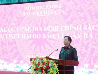 HỌC VIỆN HẬU CẦN CHUNG TAY HỖ TRỢ NHÂN DÂN  HÀ TĨNH KHẮC PHỤC HẬU QUẢ BÃO LŨ
