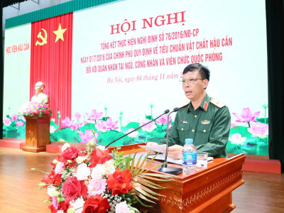 HỌC VIỆN HẬU CẦN TỔNG KẾT THỰC HIỆN NGHỊ ĐỊNH SỐ 76/2016/NĐ-CP CỦA CHÍNH PHỦ