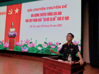 NOI GƯƠNG TRUYỀN THỐNG CHA ANH, PHÁT HUY PHẨM CHẤT “BỘ ĐỘI CỤ HỒ” THỜI KỲ MỚI