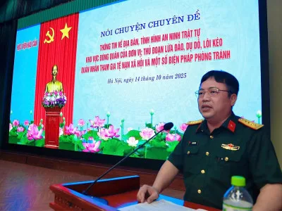 TĂNG CƯỜNG THÔNG TIN VỀ ĐỊA BÀN, TÌNH HÌNH AN NINH TRẬT TỰ KHU VỰC ĐÓNG QUÂN, NÂNG CAO NHẬN THỨC, CẢNH GIÁC CHO HỌC VIÊN TRƯỚC THỦ ĐOẠN LỪA ĐẢO, LÔI KÉO QUÂN NHÂN THAM GIA TỆ NẠN XÃ HỘI
