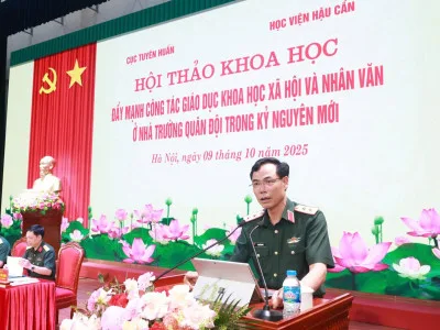 HỘI THẢO KHOA HỌC “ĐẨY MẠNH CÔNG TÁC GIÁO DỤC KHOA HỌC XÃ HỘI VÀ NHÂN VĂN Ở NHÀ TRƯỜNG QUÂN ĐỘI TRONG KỶ NGUYÊN MỚI”