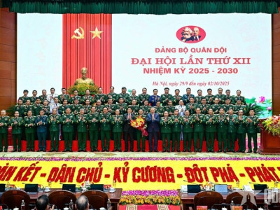 ĐẠI HỘI ĐẠI BIỂU ĐẢNG BỘ QUÂN ĐỘI LẦN THỨ XII,  NHIỆM KỲ 2025 - 2030 THÀNH CÔNG TỐT ĐẸP