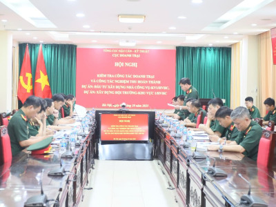 KIỂM TRA CÔNG TÁC DOANH TRẠI VÀ NGHIỆM THU  HOÀN THÀNH CÁC DỰ ÁN XÂY DỰNG, ĐẦU TƯ XÂY DỰNG  NHÀ CÔNG VỤ VÀ HỘI TRƯỜNG CỦA HỌC VIỆN HẬU CẦN