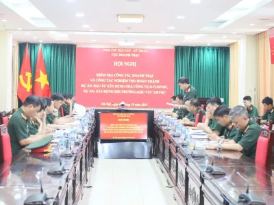 KIỂM TRA CÔNG TÁC DOANH TRẠI VÀ NGHIỆM THU  HOÀN THÀNH CÁC DỰ ÁN XÂY DỰNG, ĐẦU TƯ XÂY DỰNG  NHÀ CÔNG VỤ VÀ HỘI TRƯỜNG CỦA HỌC VIỆN HẬU CẦN
