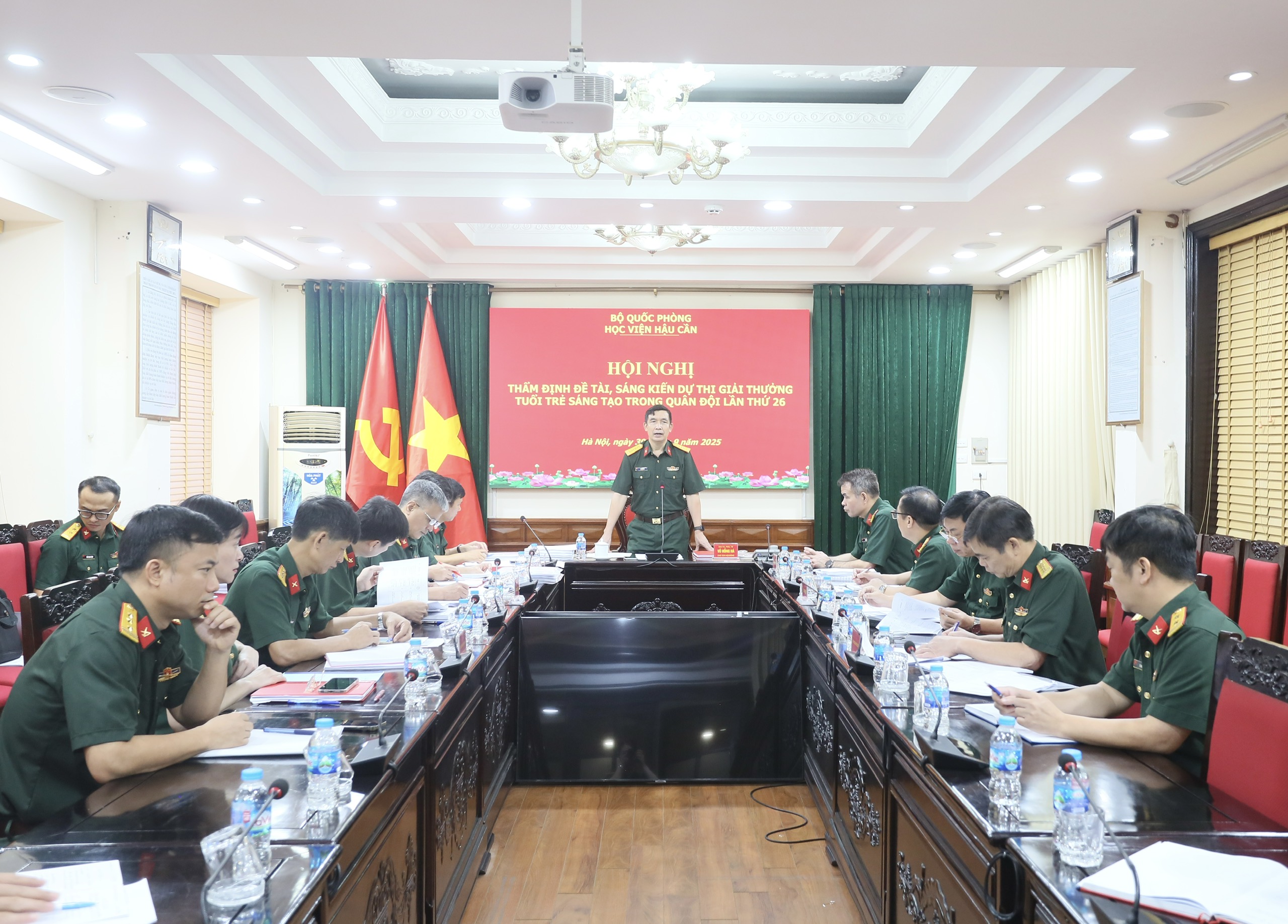 HỌC VIỆN HẬU CẦN TỔ CHỨC HỘI NGHỊ THẨM ĐỊNH ĐỀ TÀI,  SÁNG KIẾN DỰ THI GIẢI THƯỞNG TUỔI TRẺ SÁNG TẠO  TRONG QUÂN ĐỘI LẦN THỨ 26