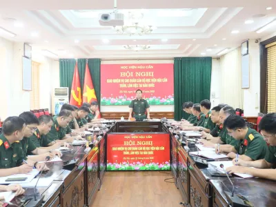HỘI NGHỊ GIAO NHIỆM VỤ CHO ĐOÀN CÁN BỘ HỌC VIỆN HẬU CẦN THĂM, LÀM VIỆC TẠI  HÀN QUỐC