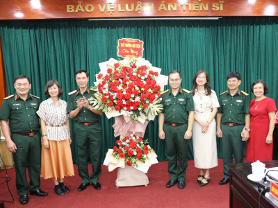 HỌC VIỆN HẬU CẦN TỔ CHỨC BẢO VỆ LUẬN ÁN CẤP HỌC VIỆN CHO NGHIÊN CỨU SINH NGUYỄN NAM KHOA