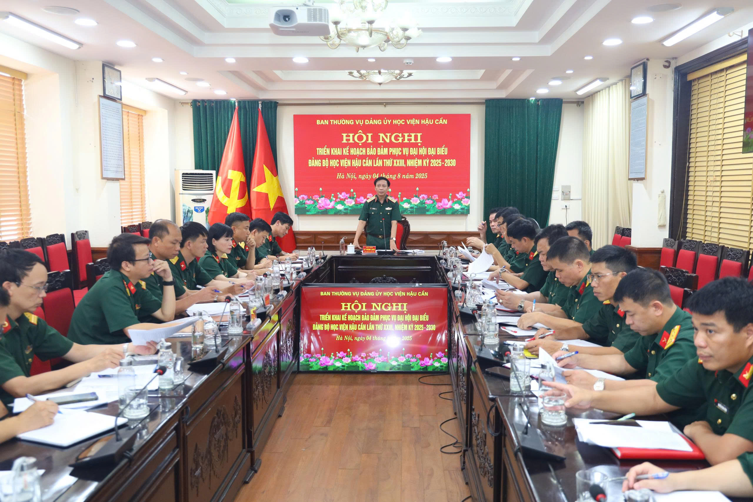 CHỦ ĐỘNG LÀM TỐT CÔNG TÁC BẢO ĐẢM PHỤC VỤ  ĐẠI HỘI ĐẠI BIỂU ĐẢNG BỘ HỌC VIỆN HẬU CẦN LẦN THỨ XXIII, NHIỆM KỲ 2025-2030