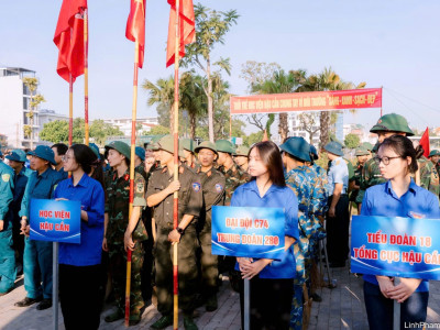 HỌC VIỆN HẬU CẦN THAM GIA LỄ RA QUÂN ĐẢM BẢO AN NINH CHÍNH TRỊ, TRẬT TỰ AN TOÀN XÃ HỘI, TRẬT TỰ AN TOÀN XÃ HỘI VÀ VỆ SINH MÔI TRƯỜNG PHƯỜNG BỒ ĐỀ