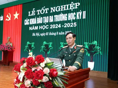 HỌC VIỆN HẬU CẦN TỔ CHỨC LỄ TỐT NGHIỆP CÁC KHÓA ĐÀO TẠO RA TRƯỜNG HỌC KỲ II NĂM HỌC 2024-2025