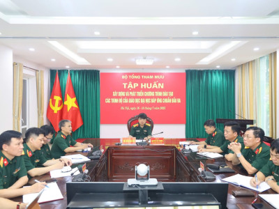 HỌC VIỆN HẬU CẦN THAM DỰ TẬP HUẤN XÂY DỰNG VÀ PHÁT TRIỂN CHƯƠNG TRÌNH ĐÀO TẠO CÁC TRÌNH ĐỘ CỦA GIÁO DỤC ĐẠI HỌC ĐÁP ỨNG CHUẨN ĐẦU RA