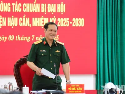 THƯỢNG TƯỚNG VŨ HẢI SẢN CHỦ TRÌ HỘI NGHỊ THÔNG QUA CÔNG TÁC CHUẨN BỊ ĐẠI HỘI CỦA ĐẢNG BỘ HỌC VIỆN HẬU CẦN