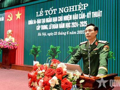 HỌC VIỆN HẬU CẦN TỔ CHỨC TỐT NGHIỆP KHÓA ĐÀO TẠO NGẮN HẠN CHỦ NHIỆM HẬU CẦN-KỸ THUẬT CẤP TRUNG, LỮ ĐOÀN