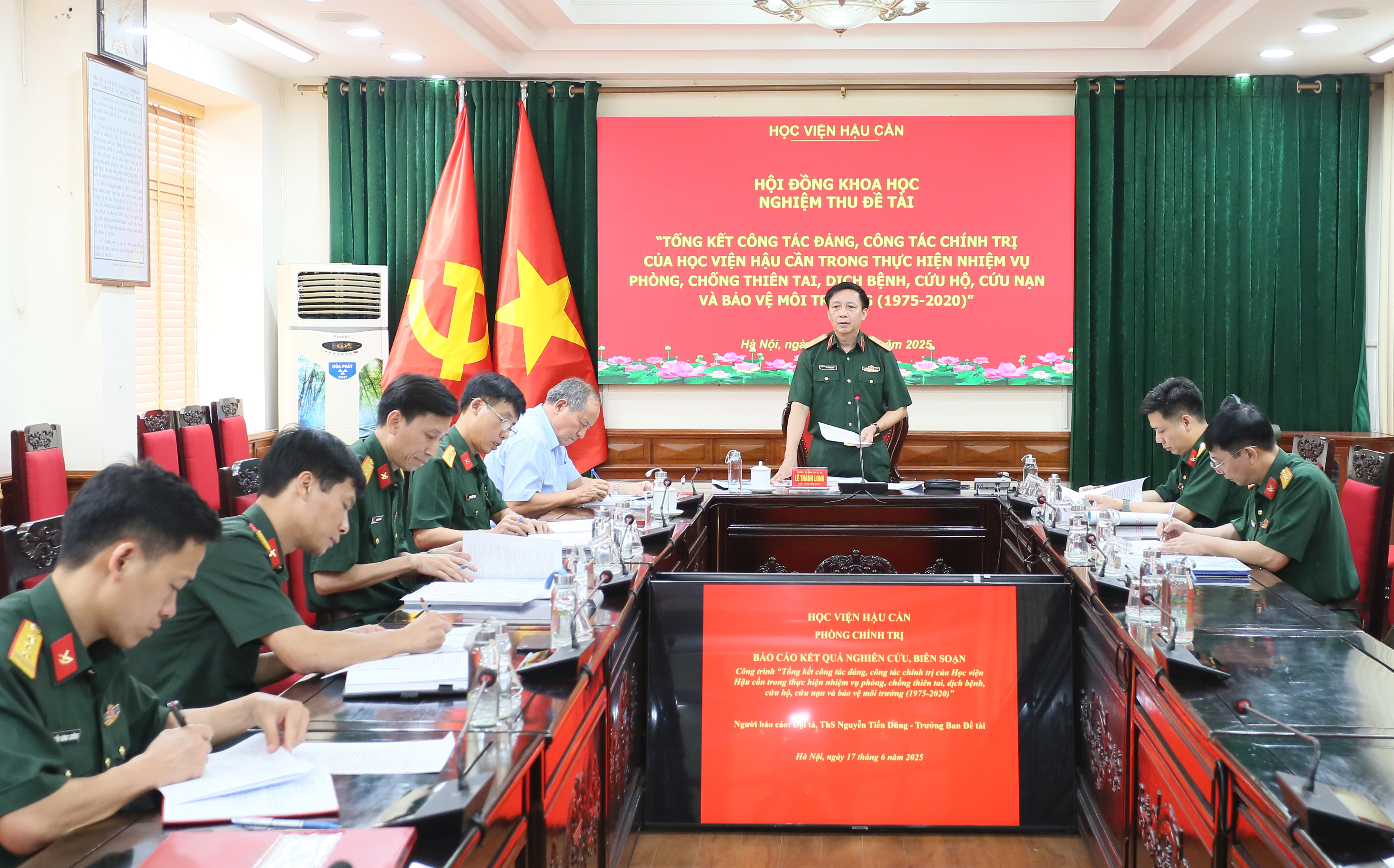 HỌC VIỆN HẬU CẦN TỔ CHỨC  NGHIỆM THU ĐỀ TÀI CẤP TỔNG CỤC CHÍNH TRỊ