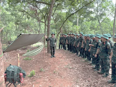 TIỂU ĐOÀN 1 TỔ CHỨC HỌC TẬP HÀNH, TRÚ QUÂN DÃ NGOẠI CHO HỌC VIÊN KHÓA 31, ĐÀO TẠO SĨ QUAN HẬU CẦN CẤP PHÂN ĐỘI NĂM THỨ NHẤT