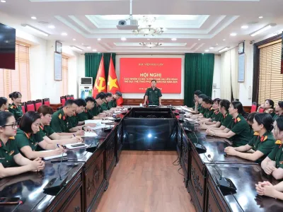 GIAO NHIỆM VỤ CHO ĐỘI TUYỂN THAM GIA LIÊN HOAN  THỂ DỤC THỂ THAO PHỤ NỮ QUÂN ĐỘI NĂM 2025