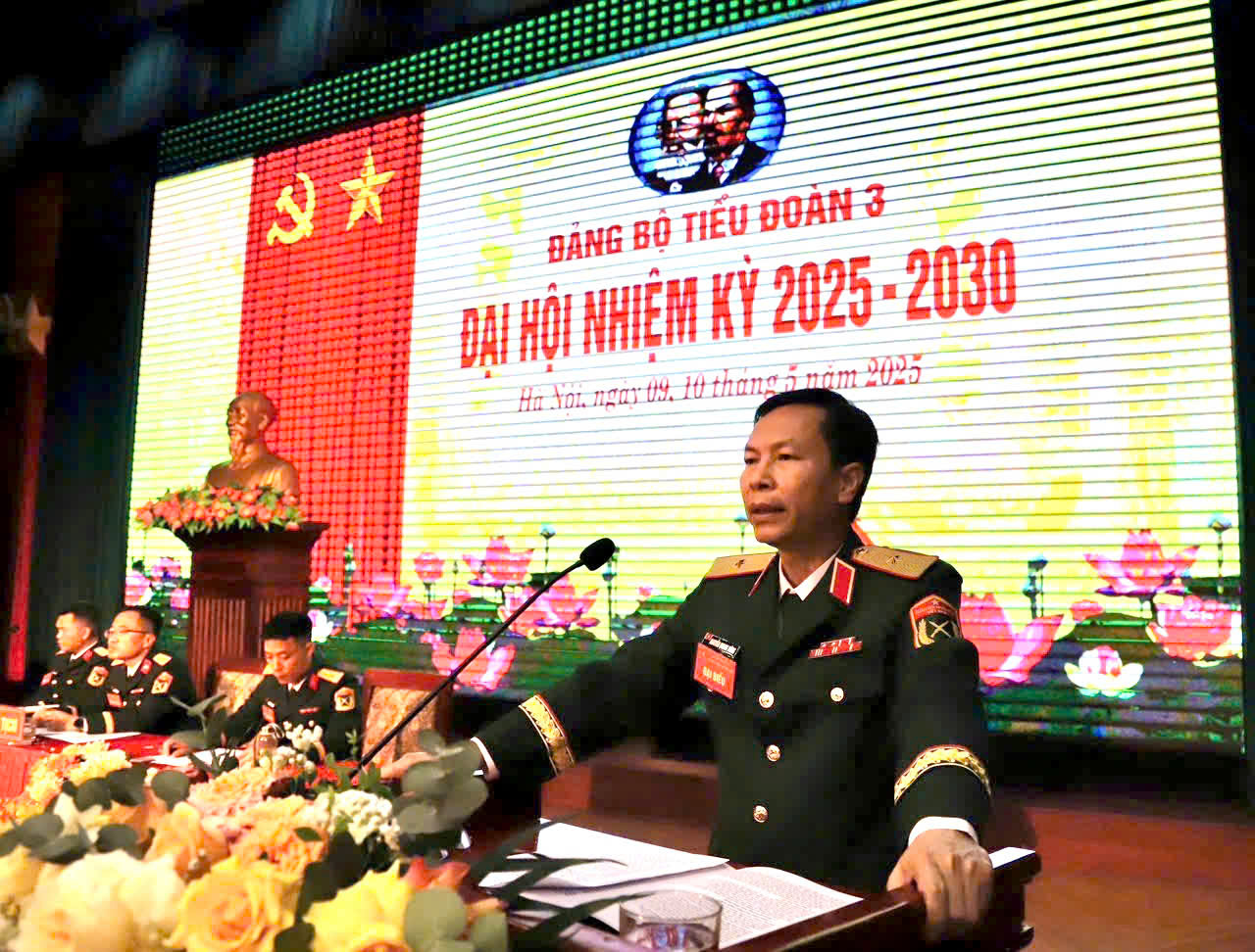 ĐẢNG BỘ TIỂU ĐOÀN 3 TỔ CHỨC THÀNH CÔNG ĐẠI HỘI NHIỆM KỲ 2025 - 2030