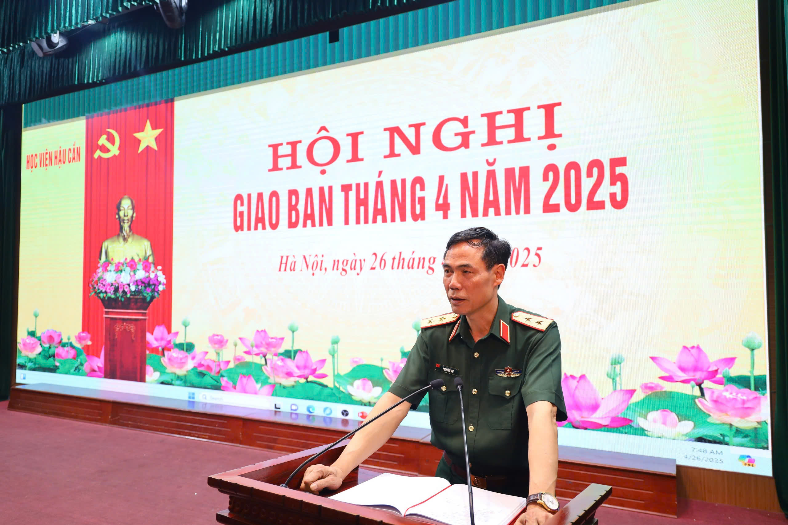 HỌC VIỆN HẬU CẦN TỔ CHỨC HỘI NGHỊ GIAO BAN THÁNG 4 NĂM 2025