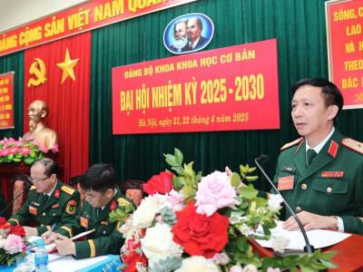 ĐẢNG BỘ KHOA KHOA HỌC CƠ BẢN TỔ CHỨC THÀNH CÔNG  ĐẠI HỘI NHIỆM KỲ 2025 - 2030