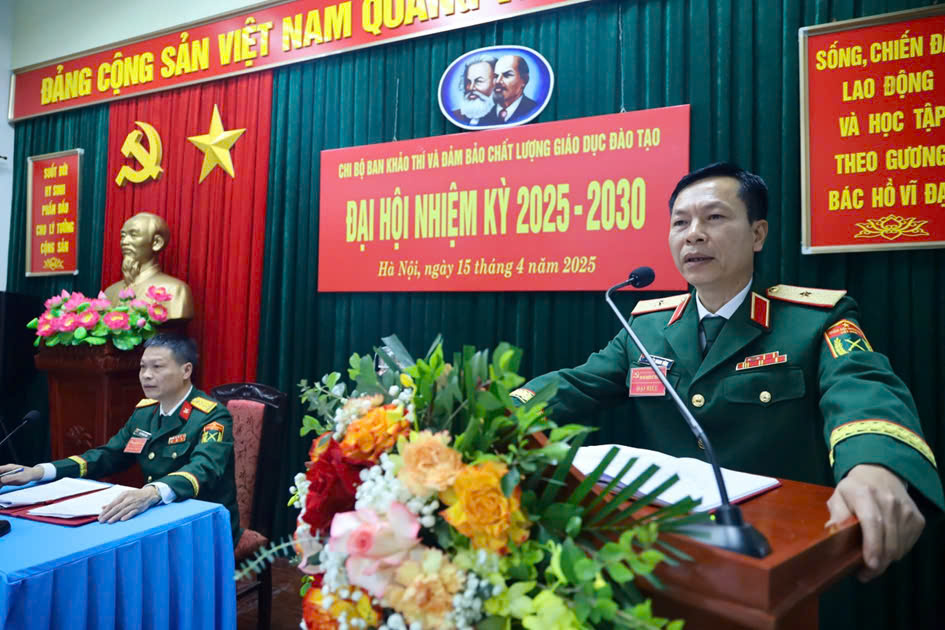 CHI BỘ BAN KHẢO THÍ VÀ ĐẢM BẢO CHẤT LƯỢNG GIÁO DỤC, ĐÀO TẠO TỔ CHỨC THÀNH CÔNG ĐẠI HỘI CHI BỘ NHIỆM KỲ 2025 - 2030