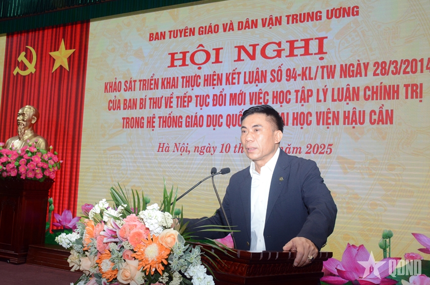 HỌC VIỆN HẬU CẦN TRIỂN KHAI HIỆU QUẢ VIỆC ĐỔI MỚI HỌC TẬP LÝ LUẬN CHÍNH TRỊ