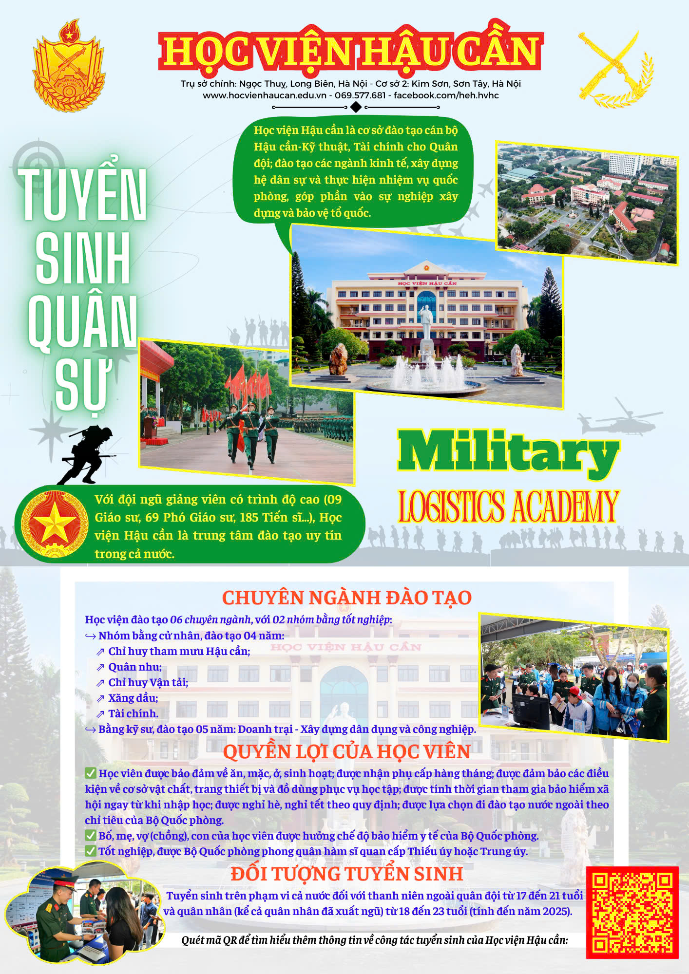 HƯỚNG DẪN ĐĂNG KÝ SƠ TUYỂN VÀO ĐÀO TẠO SĨ QUAN HẬU CẦN CẤP PHÂN ĐỘI TRÌNH ĐỘ ĐẠI HỌC TẠI HỌC VIỆN HẬU CẦN NĂM 2025