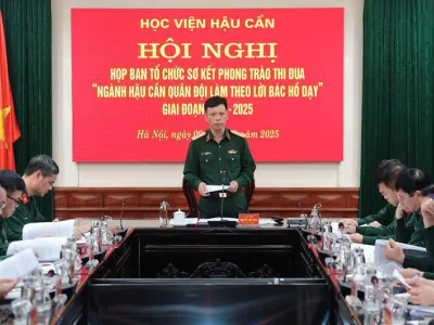 HỌP BAN TỔ CHỨC SƠ KẾT PHONG TRÀO THI ĐUA “NGÀNH HẬU CẦN QUÂN ĐỘI LÀM THEO LỜI BÁC HỒ DẠY”
