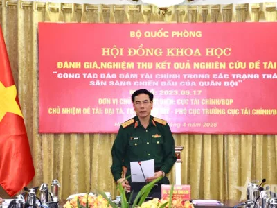 NGHIỆM THU ĐỀ TÀI BẢO ĐẢM TÀI CHÍNH TRONG CÁC TRẠNG THÁI SẴN SÀNG CHIẾN ĐẤU CỦA QUÂN ĐỘI