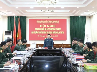 THẨM ĐỊNH, ĐÁNH GIÁ CÁC CÔNG TRÌNH THAM DỰ GIẢI THƯỞNG TUỔI TRẺ SÁNG TẠO TRONG QUÂN ĐỘI LẦN THỨ 25