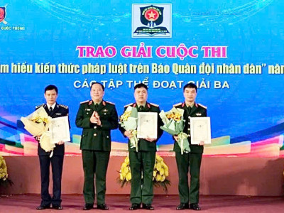 HỌC VIỆN HẬU CẦN ĐẠT GIẢI BA CUỘC THI “TÌM HIỂU KIẾN THỨC PHÁP LUẬT TRÊN BÁO QUÂN ĐỘI NHÂN DÂN” NĂM 2024