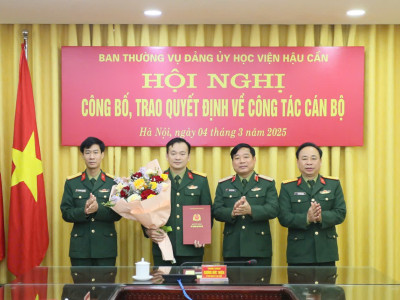 BỔ NHIỆM CHÁNH VĂN PHÒNG HỌC VIỆN HẬU CẦN