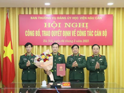 BỔ NHIỆM CHÁNH VĂN PHÒNG HỌC VIỆN HẬU CẦN