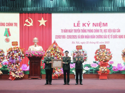 PHÒNG CHÍNH TRỊ, HỌC VIỆN HẬU CẦN KỶ NIỆM 70 NĂM NGÀY TRUYỀN THỐNG VÀ ĐÓN NHẬN HUÂN CHƯƠNG BẢO VỆ TỔ QUỐC HẠNG BA
